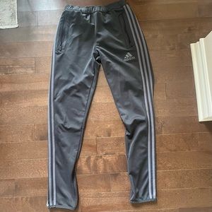 Vintage Adidas Grey Striped Track Pants Joggers